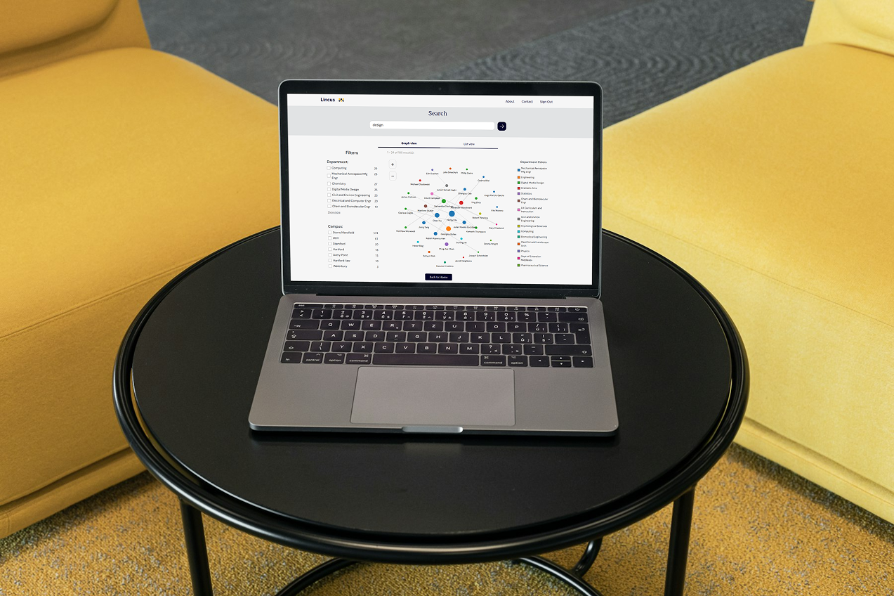Laptop on table with lincus open