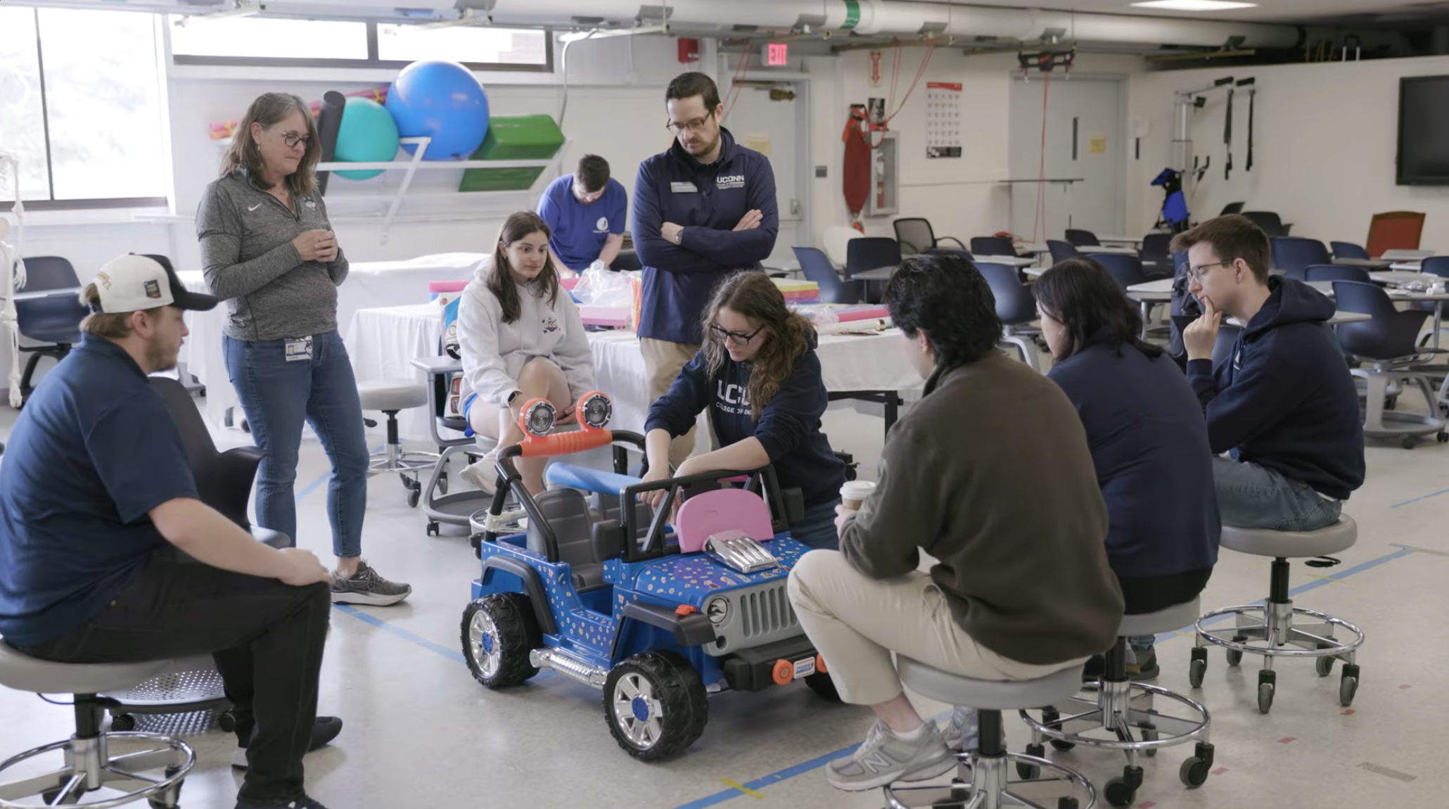 Maggie working on a project
